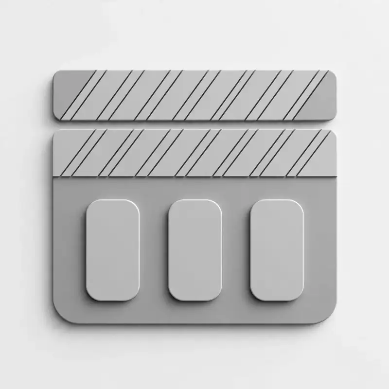 Minimal grey video camera illustration