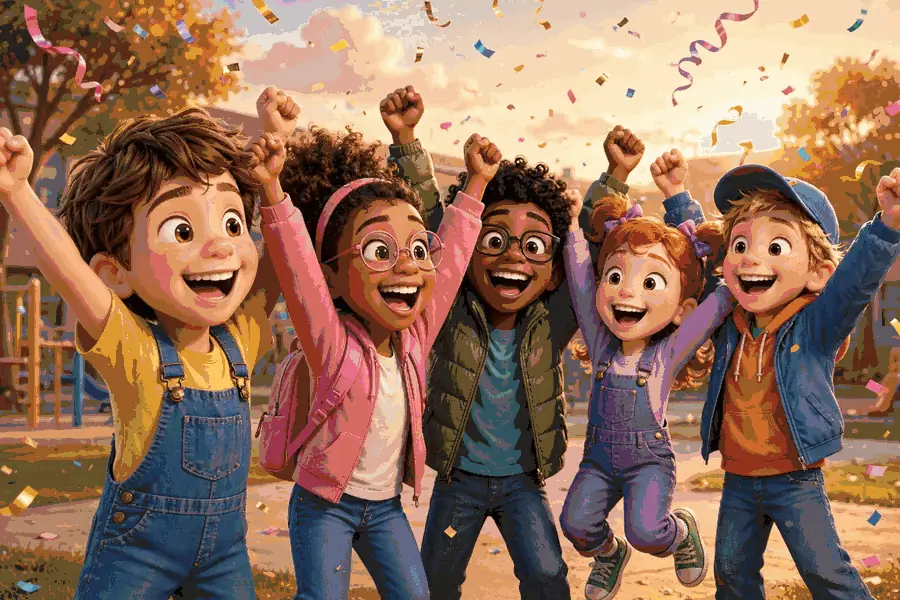 The team celebrating one million dollars
