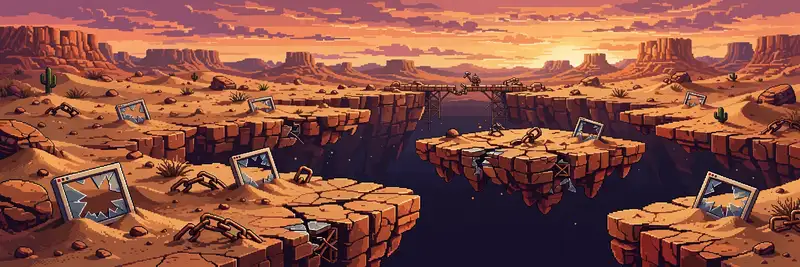 16-bit desert badlands of broken websites